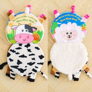 Sách vải lật mở có nhạc giúp bé phát triển giác quan và vận động tinh peekaboo